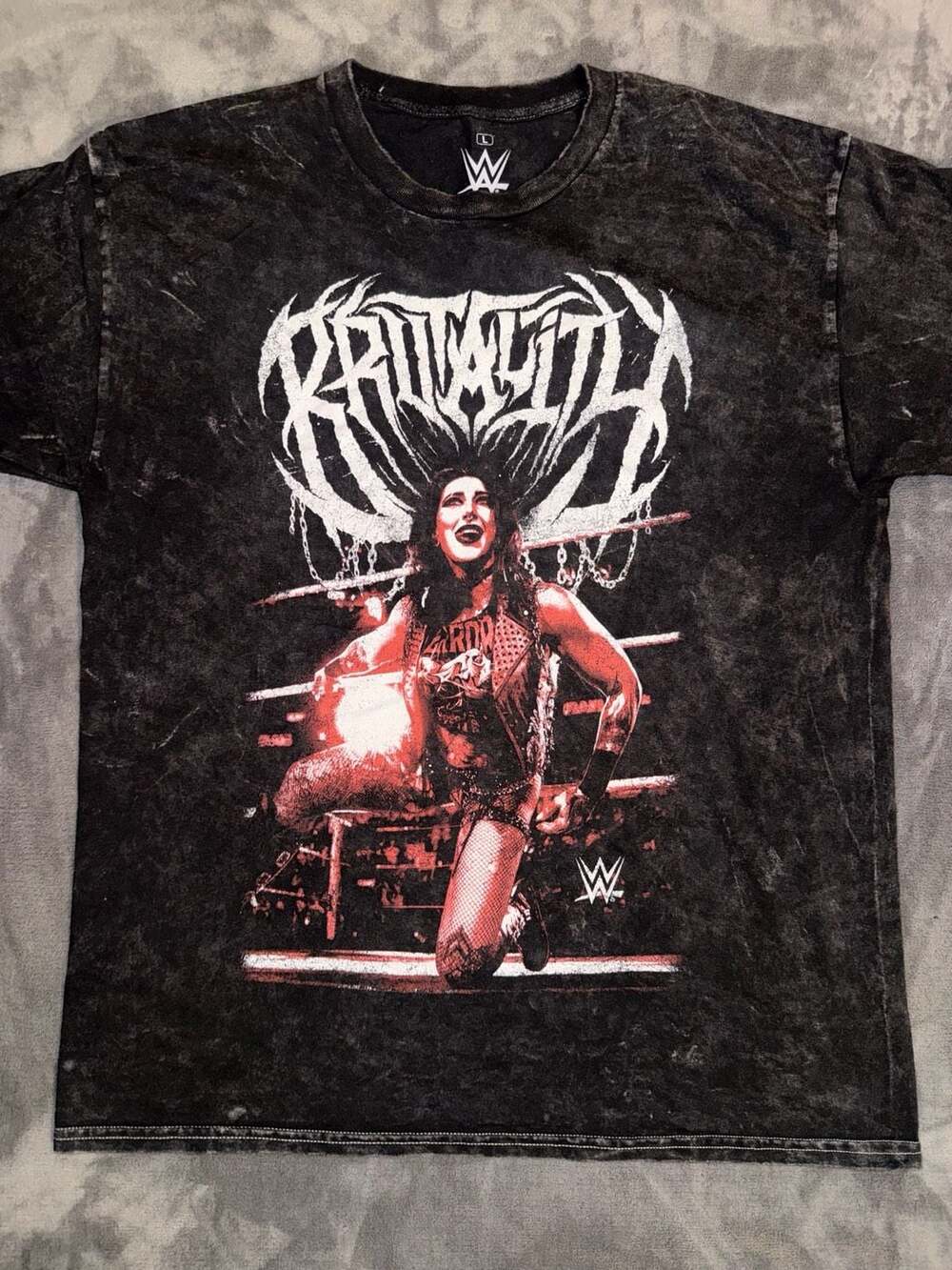 Ripple Junction WWE Rhea Ripley This Is My Brutality Acid Wash T-Shirt